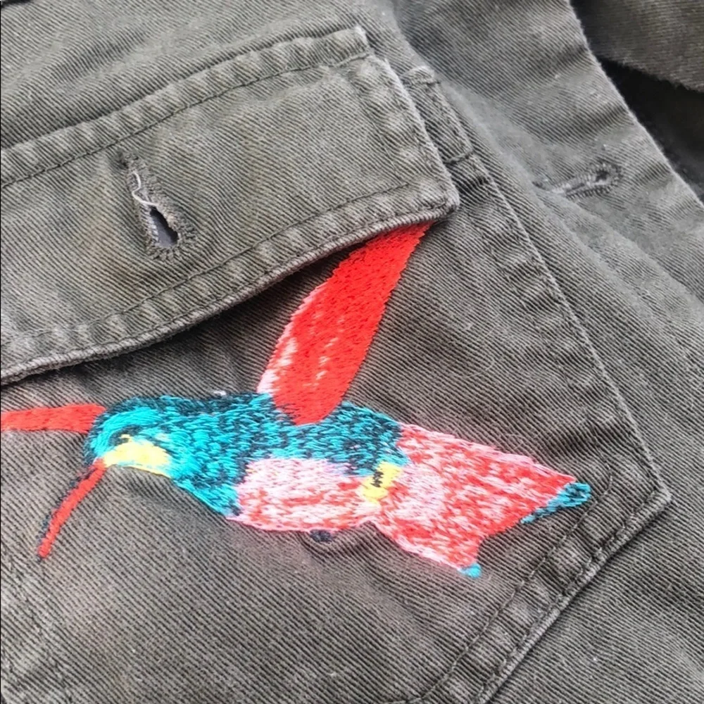 WhoWhat Wear.Boho style,embroidered utility jacket​ - Picture 5 of 11